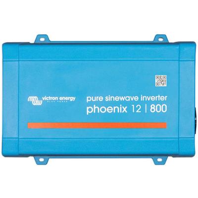 Wechselrichter VICTRON ENERGY "»Inverter Victron Phoenix 12/800 VE.Direct IEC«", blau, B:21,6cm H:10,5cm L:30,5cm, Aluminium, Wandler, 800 W, 12 VDC