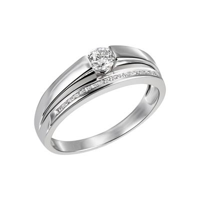 Fingerring FIRETTI "Schmuck Geschenk Silber 925 Silberring Fancy" Gr. 60, silber (silberfarben, kristallweiß, kristallweiß), Fingerringe, Damen, 60, Silber 925 (Sterlingsilber), 2,2mm, mit Zirkonia (synth.) Image