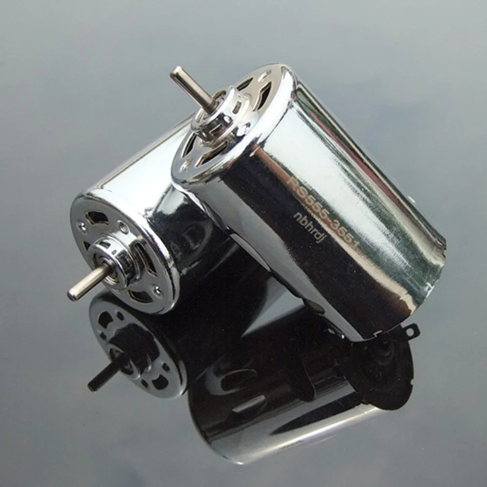 DC 12V-24V Doppel Kugellager DC Motor RS555-3551 Starke Magnetische Hohe Drehmoment Bohrmaschine Grinder Modell auto Boot Spielzeug Image