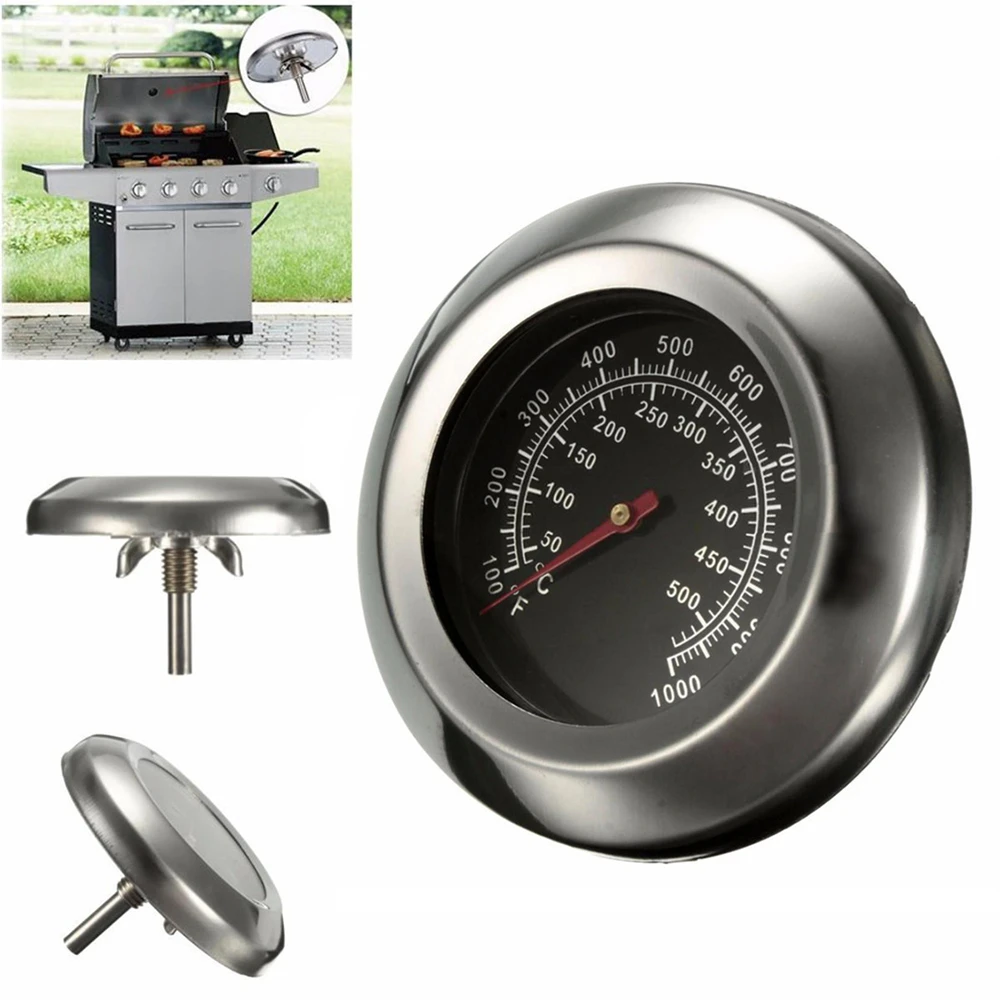 Grill zubehör Grill Fleisch Thermometer Zifferblatt Temperatur anzeige Gage Kochen Lebensmittels onde Haushalt Küchengeräte Edelstahl Image