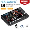 "Feel world l4 Switcher 5-Kanal Multi-Kamera 10.1 ""Touchscreen USB 3 0 schnelles Streaming für"