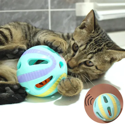 Glocke Ball Katze Spielzeug Kätzchen bunt spielen Ball Spielzeug interaktive lustige Plastik Katze
