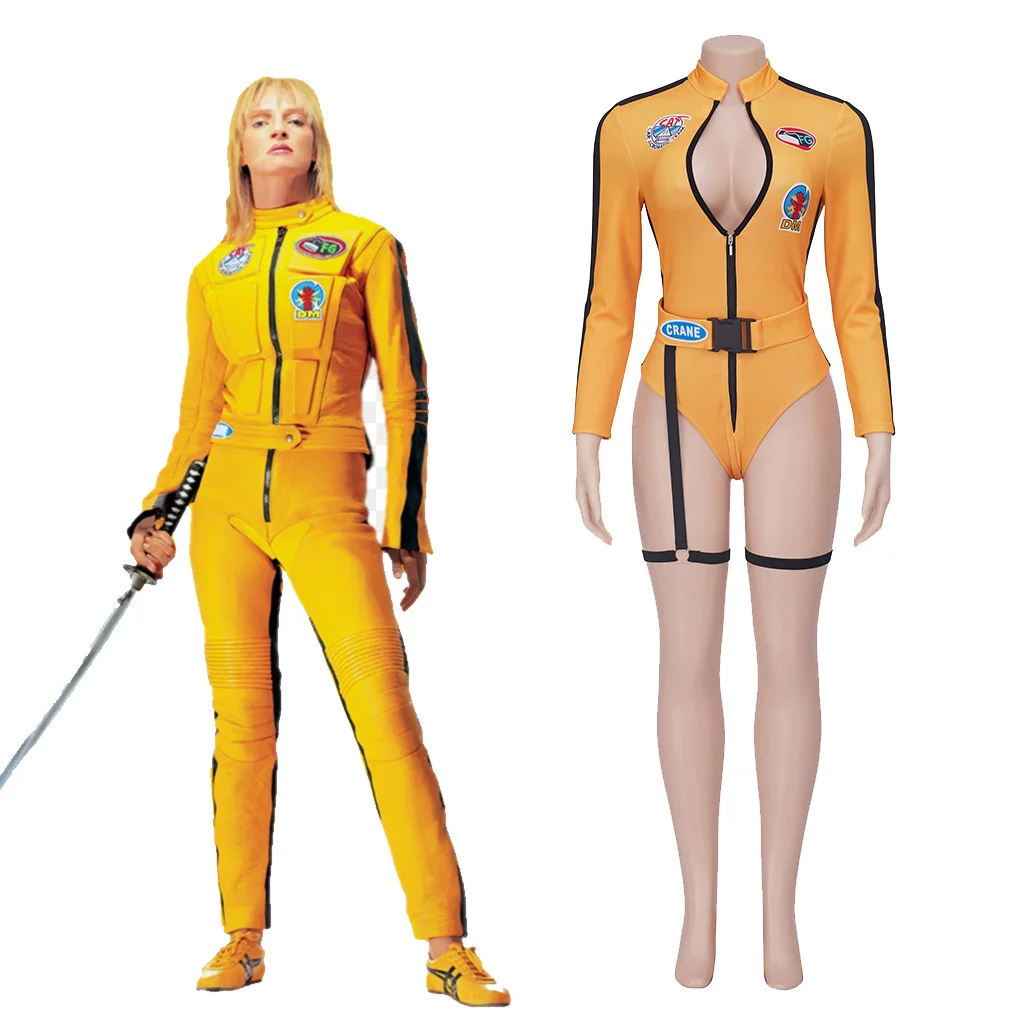 Kill Bill The Bride Beatrix Kiddo Costume Cosplay Sexy Kung Fu tuta Beatrix Kiddo Mamba Kung Fu body per le donne