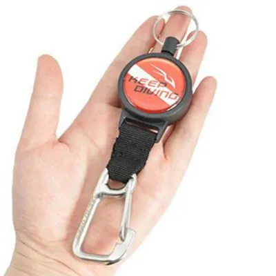 Diving Gear Retractor with Snap Clip Torch Holder Diving Retractable Lanyard Lanyard Anti‑lost Key
