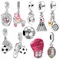 Sport Series Bead Football Baseball Rugby Boxing Glove Badminton Charm Fit Original 925 Sterling Silver Bracelet DIY Jewelry