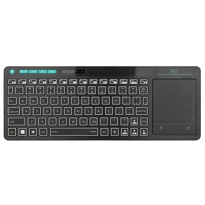 Rii K18S Mini Bluetooth Wireless 2-LED Color Backlit Multimedia Keyboard Mouse Rechargable Keyboard