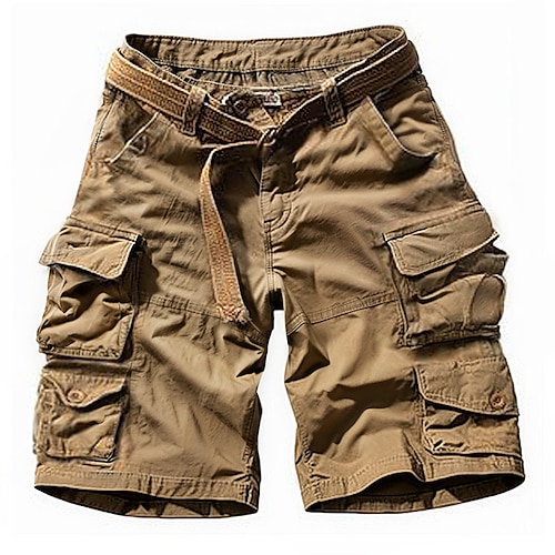 Herren Taktische Shorts Cargo-Shorts Shorts Knöpfe Mehrere Taschen Einfach tragbar Kurz Outdoor Täglich Ausgehen Mode Klassisch Armeegrün Gelbe Tarnung Image