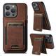 AFARER Mobile Phone Case for iPhone 15 Pro, Case with Mobile Phone Card Case, Compatible with Magsafe Wireless Charging, Wallet Leather Wallet Case, Shockproof for iPhone 15 Pro 6.1 Inches, Brown