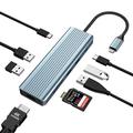 USB C Docking, 4K HDMI HUB, USB C Adapter Docking, 9 in 1 HUB mit 4K HDMI, USB C PD, USB C 3.0, 1*USB 2.0, 3*USB 3.0, SD/TF Kartenleser Kompatibel mit Laptops