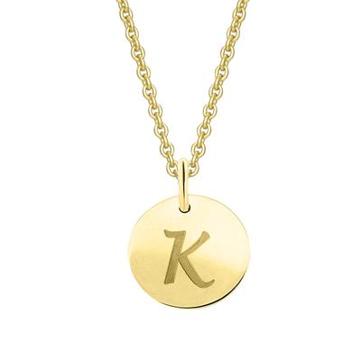 Ketten-Anhänger ONE ELEMENT "Buchstabe K Buchstaben Anhänger aus 333 Gelbgold Ø 11,0 mm", gold, Schmuckanhänger, Damen, K, Gelbgold 333-Gold, Gelbgold 333, Gold, Damen Gold Schmuck Buchstabe K Image