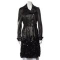 Burberry Jackets & Coats | Burberry Women's Black Python Beaded Trench Coat Size Usa 8 | Color: Black | Size: 8
