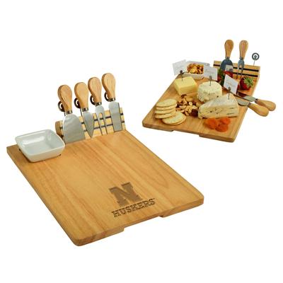 NCAA Nebraska University Cornhuskers Bamboo Cheese & Charcuterie Board