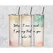 When I am Afraid Psalm 56:3 Verse 20 Oz Skinny Metal Tumbler w/Lid and Straw - Multi