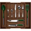Kitchen Drawer and Silverware Organizer, with Grooved Drawer Dividers
