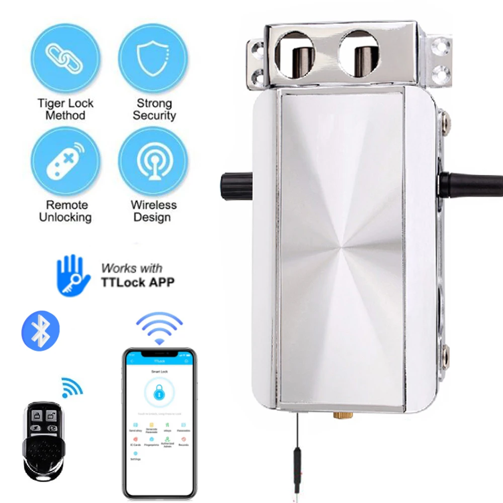 TTLOCK Bluetooth Lock Drahtlose Fernbedienung Sperre Versteckte Türschloss Oder Wifi Smart Lock Alexa Google Assistent Stimme Entsperren tür Image