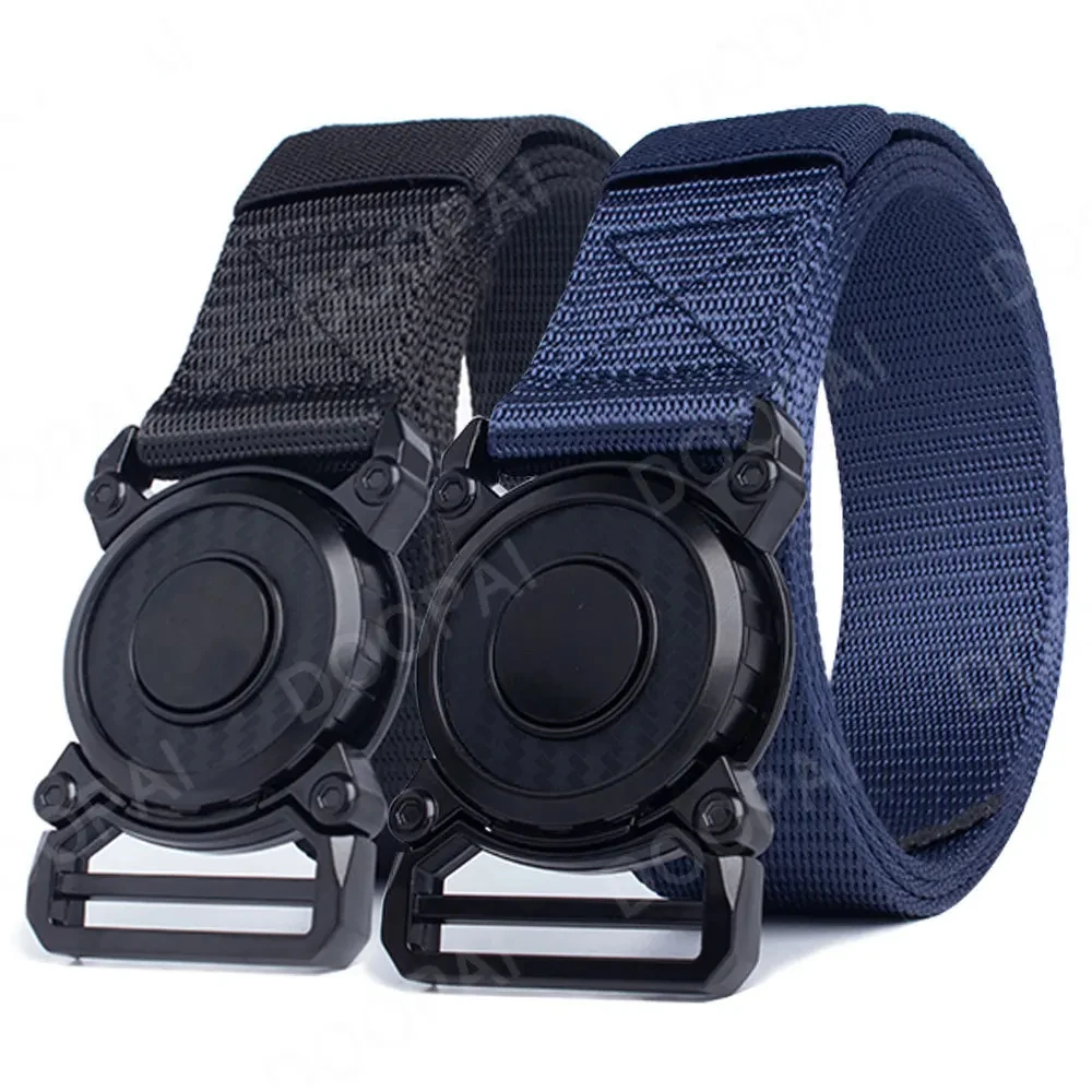 2023 männer Gürtel Nylon Taktische Gürtel Militär Hohe Qualität männer Training Gürtel Cowboy Designer Gürtel Outdoor Geschenke Schwarz Gürtel Image