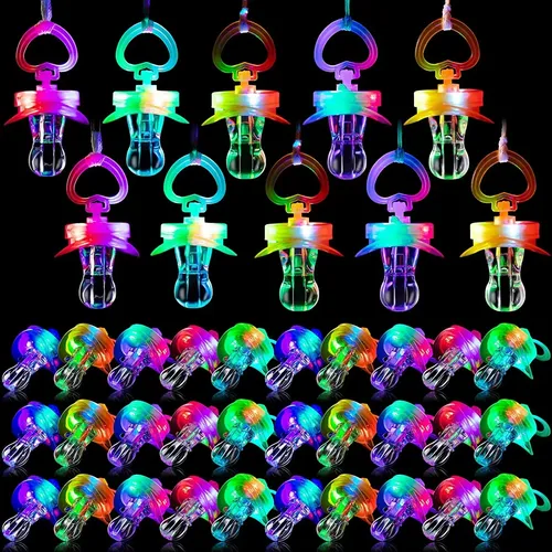 10-100 Stück LED Schnuller LED leuchten Schnuller Halskette blinkenden Schnuller Pfeife führte Rave