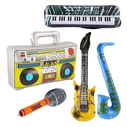 Aufblasbare Musikspiel zeug Radio Instrumente Mikrofon Set cool Spaß aufblasbare Spielzeug Party