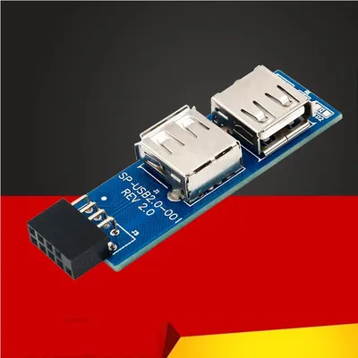 USB HUB – carte mère interne USB 2.0 9 broches vers 2 ports convertisseur diviseur femelle carte