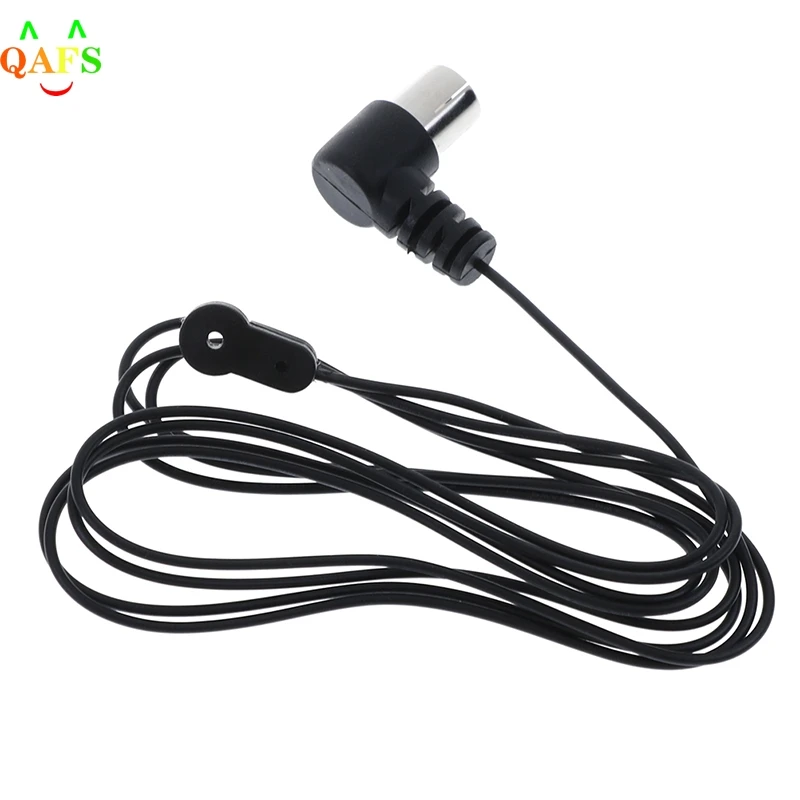 FM-Antenne männlich für Sound, natürlicher Klang, Stereo-Empfänger für FM-Radio/Hi-Fi/DAB/TV, Innenbereich, Schwarz, Neu Image