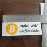 100 pz 10.5x3.5cm Bitcoin Make War etichetta inconveniente ventagli di criptovaluta pubblicità