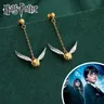 Boucles d'Oreilles Harry Potter en Cuivre pour Femme Vif d'Or Mode Coréenne Luna Potters Même