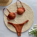 Maillot de bain à armatures pour femme micro push up bikini brésilien sexy mini string ensemble