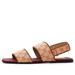gg Monogram Slingback Flat Sandals - Brown - Gucci Sandals