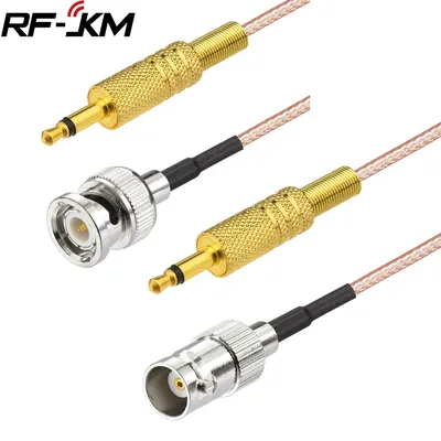 BNC Male Female to 3.5mm 1/8” Mono TS Male Plug Stereo Adapter Coaxial Power Audio RG316 Cable for