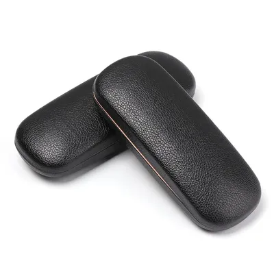 Classic Leather Litchi Grain Glasses Case Waterproof Hard Frame Eyeglass Case Reading Glasses
