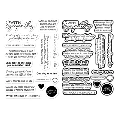 2023 New November In Loving Memory Sentiments Words Clear Stamps Cutting Dies Set Scrapbooking Paper Making Frames Card Craft