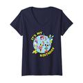 Damen Disney Mickey and Friends Birthday Party It’s My Birthday T-Shirt mit V-Ausschnitt
