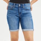 American Eagle Outfitters Shorts | American Eagle Slouchy Bermuda Shorts Size 2 Classic Style Medium Wash | Color: Blue | Size: 2