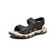 HJBFVXV Men's Sandals Summer Sandals Mens Big Size 38-47 ，Men's Sandals, Outdoor Leisure Non-slip Beach Shoes, Large Size Breathable Sandals (Color : Black, Size : 7)