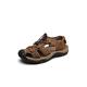 HJBFVXV Men's Sandals Genuine Leather Men Shoes Summer Large Size Men's Sandals Men Sandals Fashion Sandals Slippers Big Size (Color : Brown, Size : 7.5 UK)