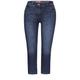 Cecil Style NOS Scarlett Mid Blue 22 Damen mid blue used wash, Gr. 29-22, Baumwolle, CECIL 3 4 Jeans, bequemer Casual Fit, Middle Waist und Slim Legs, Used Look Waschung, dekorative Nähte