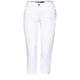 Cecil Style NOS Scarlett White 22 Damen, Gr. 29-22, Baumwolle, CECIL 3 4 Jeans, bequemer Casual Fit, Middle Waist und Slim Legs, weiße Damenjeans, dekorative Nähte