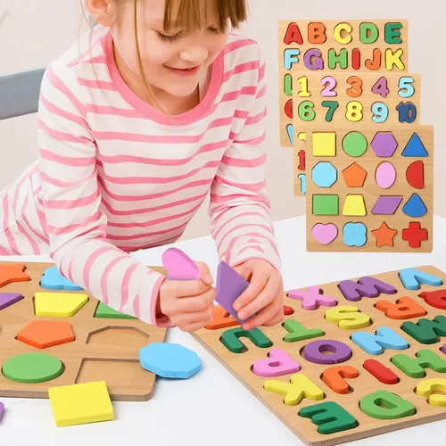 Montessori Baby Puzzle Lernspiel zeug für Kinder Baby Spiel Puzzle Brett Puzzle Kind Puzzle Holz