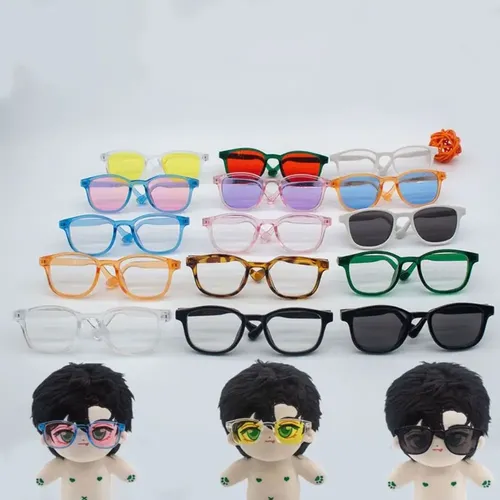 Für 1/31/4 Zubehör für 15cm/20cm Puppen Mode Brille Kleidung Plüsch Puppe Brille süße Rahmen Brille
