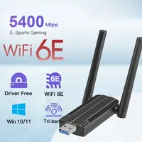 5400 MBit/s Netzwerk karte USB 3.0 WLAN 6e Netzwerk adapter 3 0g/5g/6g Tri-Band-WLAN-Dongle