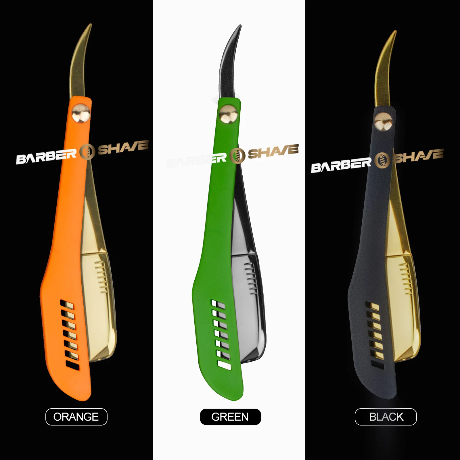 Neueste Trimmer Manuelle Rasierer Professionelle Gerade Kante Edelstahl Sharp Barber Razor Klapp Rasiermesser Rasur Bart Schnitt Image