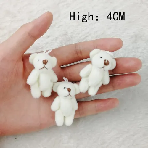 100 teile/los 4cm Mini Teddybär weiche ausgestopfte Plüschtiere kawaii kleine Teddybär Puppen