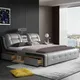Rangement multifonctionnel en cuir pour lit double planche de sauna cadre de lit jumeau meubles