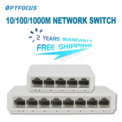 OPTFOCUS-Mini commutateur réseau UTP RJ45 Gigabit 1000 Mbps répartiteur Ethernet VLAN airies Lan