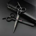 Ciseaux de coiffeur professionnels noirs 6.0 pouces japon 440C grande coupe tondeuse à cheveux
