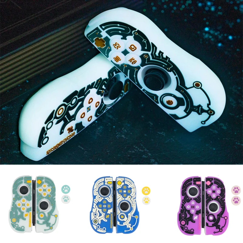 Coque souple en silicone Shoous Joycon pour Nintendo Switch, Glow Thumb Stick, Grip Cap, Joystick Cover, Oled NS, Contrmatérielle