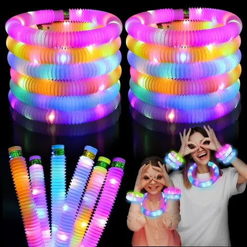 3 6 12 18 Stück LED Flash tubesensory Spielzeug Erwachsenen Stress abbau Spielzeug Kinder Autismus