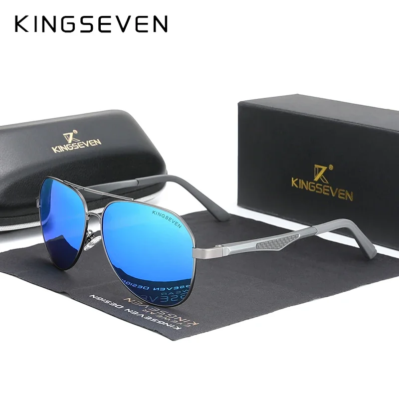 Kings even fahren polarisierte Sonnenbrille für Männer Aluminium Tempel Mode Brille uv400 Blends chutz Pilot hochwertige Brille Image