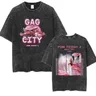 Nicki Minaj Vintage gewaschen T-Shirt Gag Stadt rosa Friday 2 Welttournee Hip Hop ästhetische
