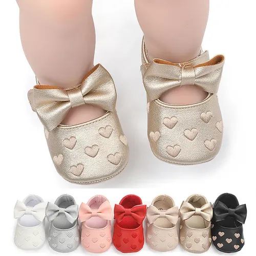 0-18 mois nouveau-né bébé chaussures classique amour cuir garçon fille chaussures multicolore enfant